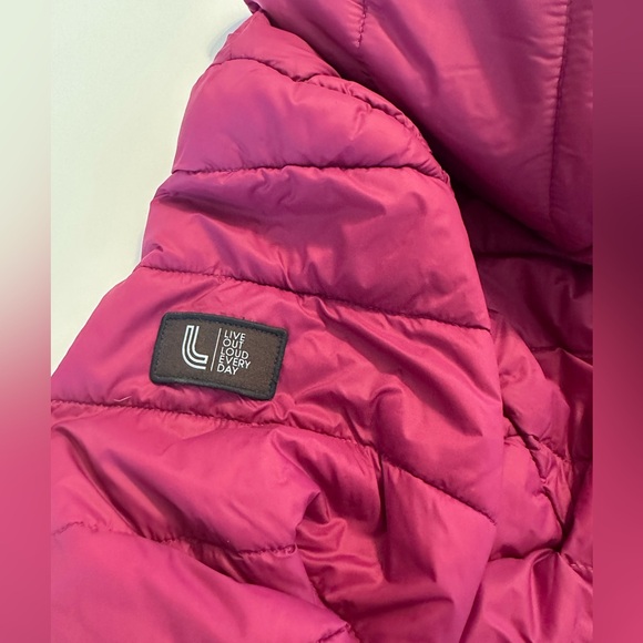 Lole Hooded Light Weight Packable Jacket kids , dark fuchsia size L (10/12) - Picture 4 of 9